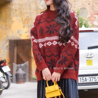 Set áo len + bốt hàng quảng châu
