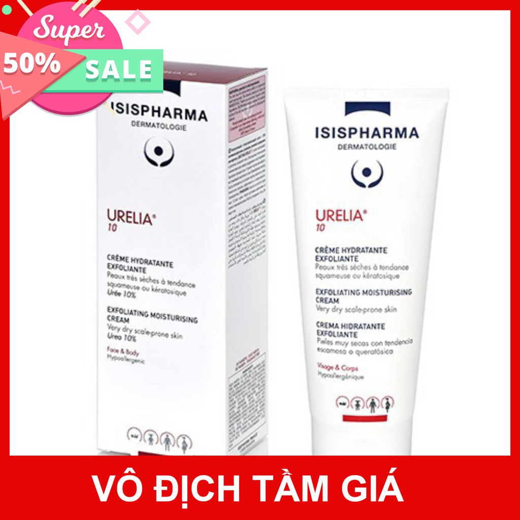[CHÍNH HÃNG] Kem thoa làm mềm, giữ ẩm và hỗ trợ da kích ứng tăng sừng ISIS Pharma Urelia 10 150ml