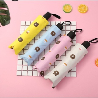 ô che mưa che nắng hình gấu chống tia uv vải dù sịn  Chiếc ô dễ dàng gấp gọn hoa văn gấu bắt mắt