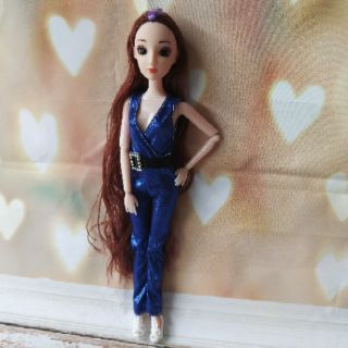 Búp bê khớp 30cm mắt ngọc và tóc dài
