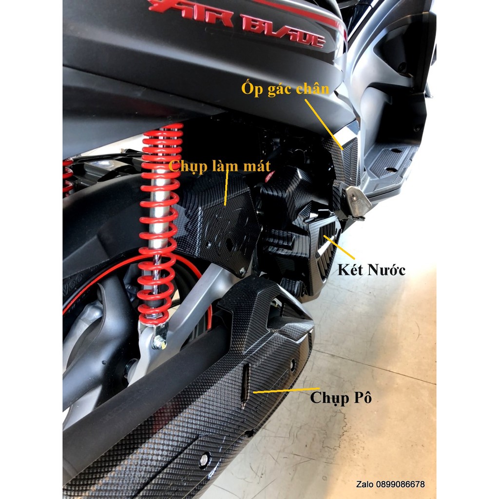 Ốp Carbon Chụp làm mát (Chụp tản nhiệt) Honda Air Blade CARBON từ đời 2013 đến 2020 - Phụ kiện xe Honda Air Blade (AB)