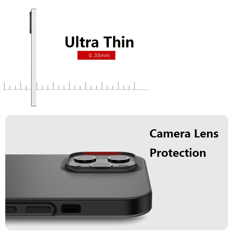 Ốp Điện Thoại Siêu Mỏng Trong Mờ 0.35mm Cho iPhone 15 Pro Max/15 Plus/14 Pro Max 14 / 14 Plus / 14 Pro