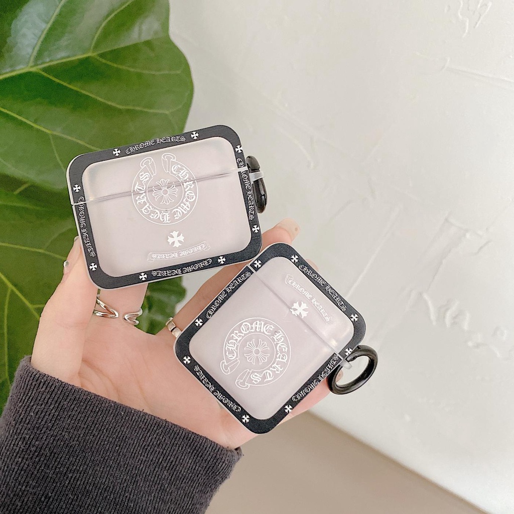 Vỏ Bảo Vệ Hộp Sạc Tai Nghe Airpods 1/2/pro 3 gen 3 Bằng Silicon Mềm Trong Suốt Chống Rơi Hình Vuông Màu Trắng Đen