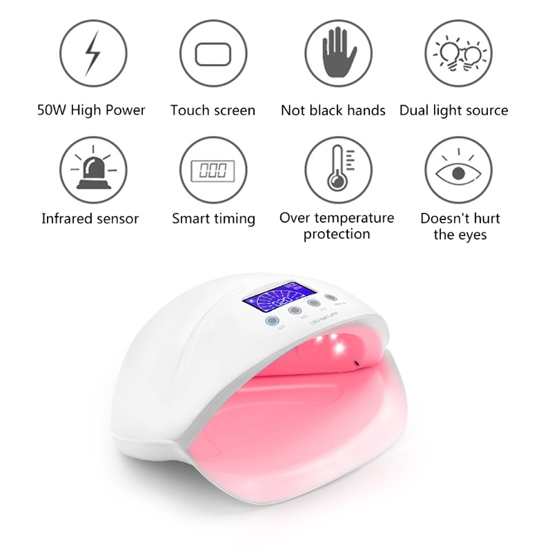 Đèn LED UV 50W Hong Khô Sơn Móng Tay Có Cảm Biến Tự Động