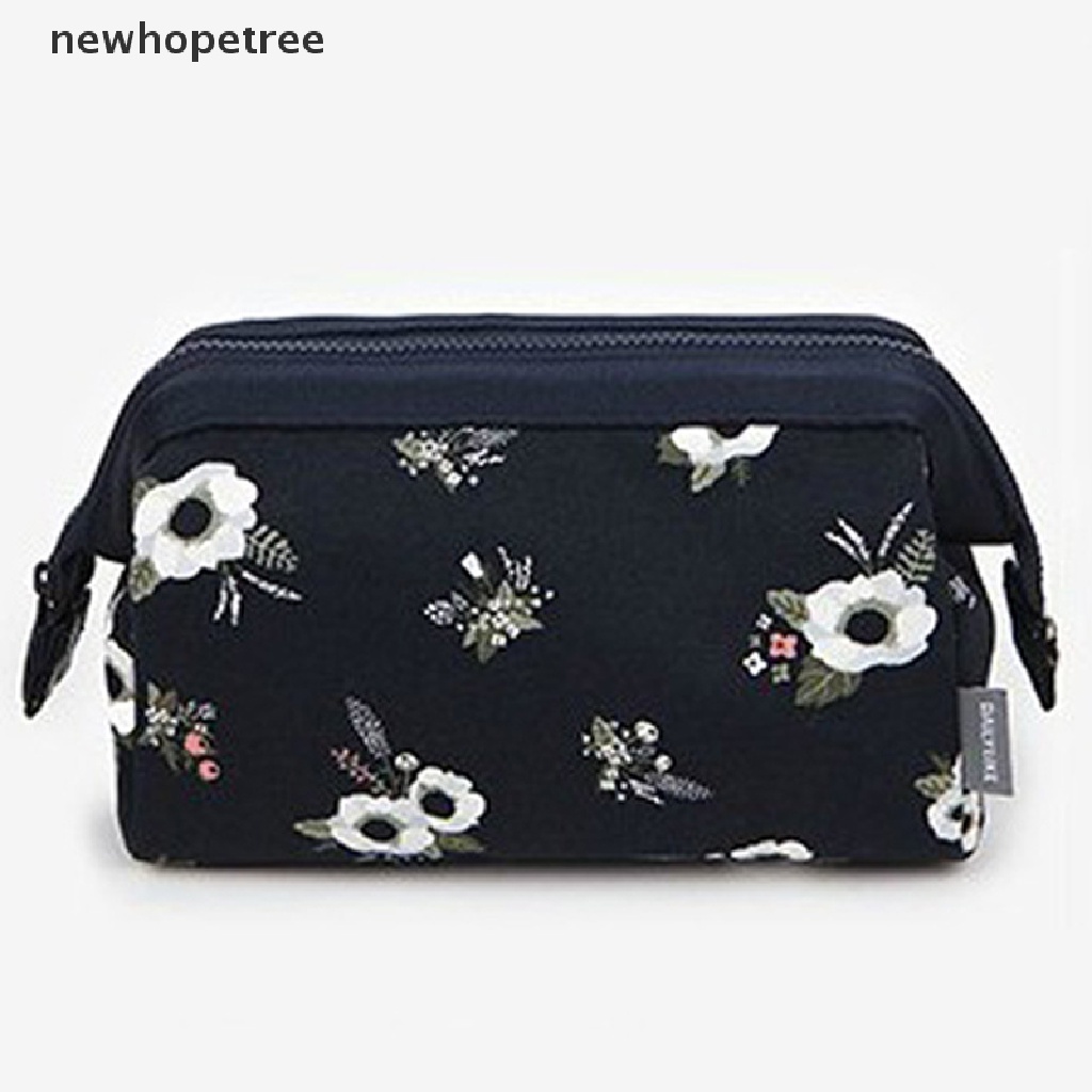 Túi Đựng Đồ Trang Điểm Họa Tiết Hồng Hạc Dành Cho Nữ
