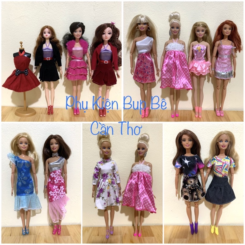 Đầm váy thời trang cho bup bê Barbie, Xinyi, Licca… bup bê cao 30cm