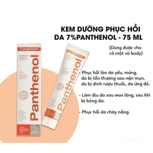 Kem Cấp Ẩm Phục Hồi Da Compliment Panthenol Nga 75ml