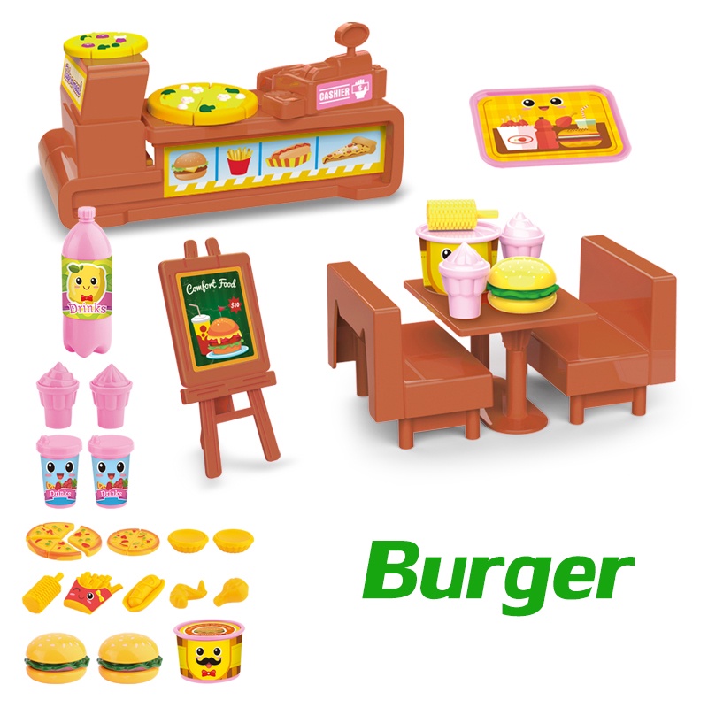Bộ Đồ Chơi Mô Hình Gia Đình Thỏ Ăn Kem Tỉ Lệ 1:12 Dễ Thương Dùng Trang Trí