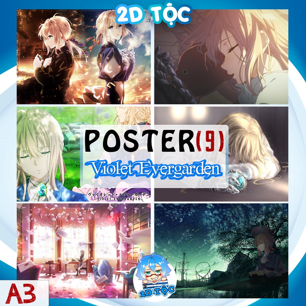 ẢNH POSTER A3 CHẤT LƯỢNG CHUẨN ANIME VIOLET EVERGARDEN (9) – TRANH DÁN TƯỜNG 2D TỘC SHOP