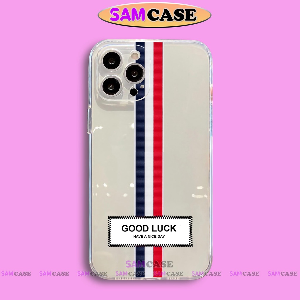 Ốp lưng iPhone Thom browne Chống sốc cạnh viền vuông Silicon trong suốt mềm dẻo cho 6/6s/7/8/X/XS/11/12/13 Pro Plus Max