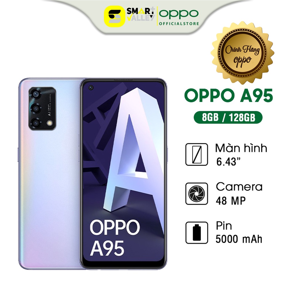 Điện thoại OPPO A95 (8GB-128GB) -Màn hình AMOLED Hàng Chính Hãng, Mới 100%, Bảo Hành Chính Hãng 12 Tháng.