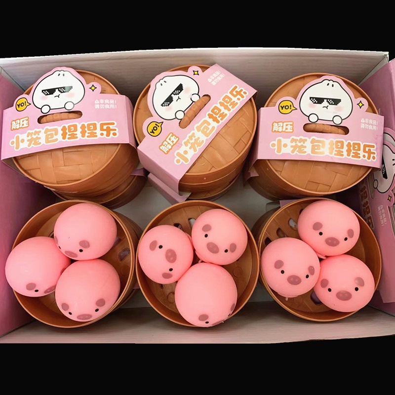 3 Bé Squishy Mochi Bánh Bao Heo Hồng Lợn Hồng đáng yêu GIÚP GIẢM STRESS CỰC ĐÃ/ BÁNH BAO BÓP BÓP