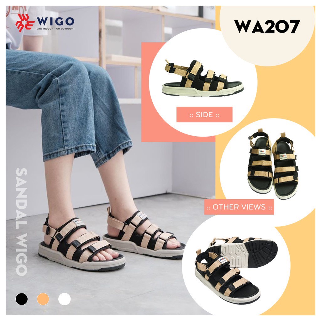 Giày Sandals Unisex HuuCuong &amp; wigo 3 quai  - TH19