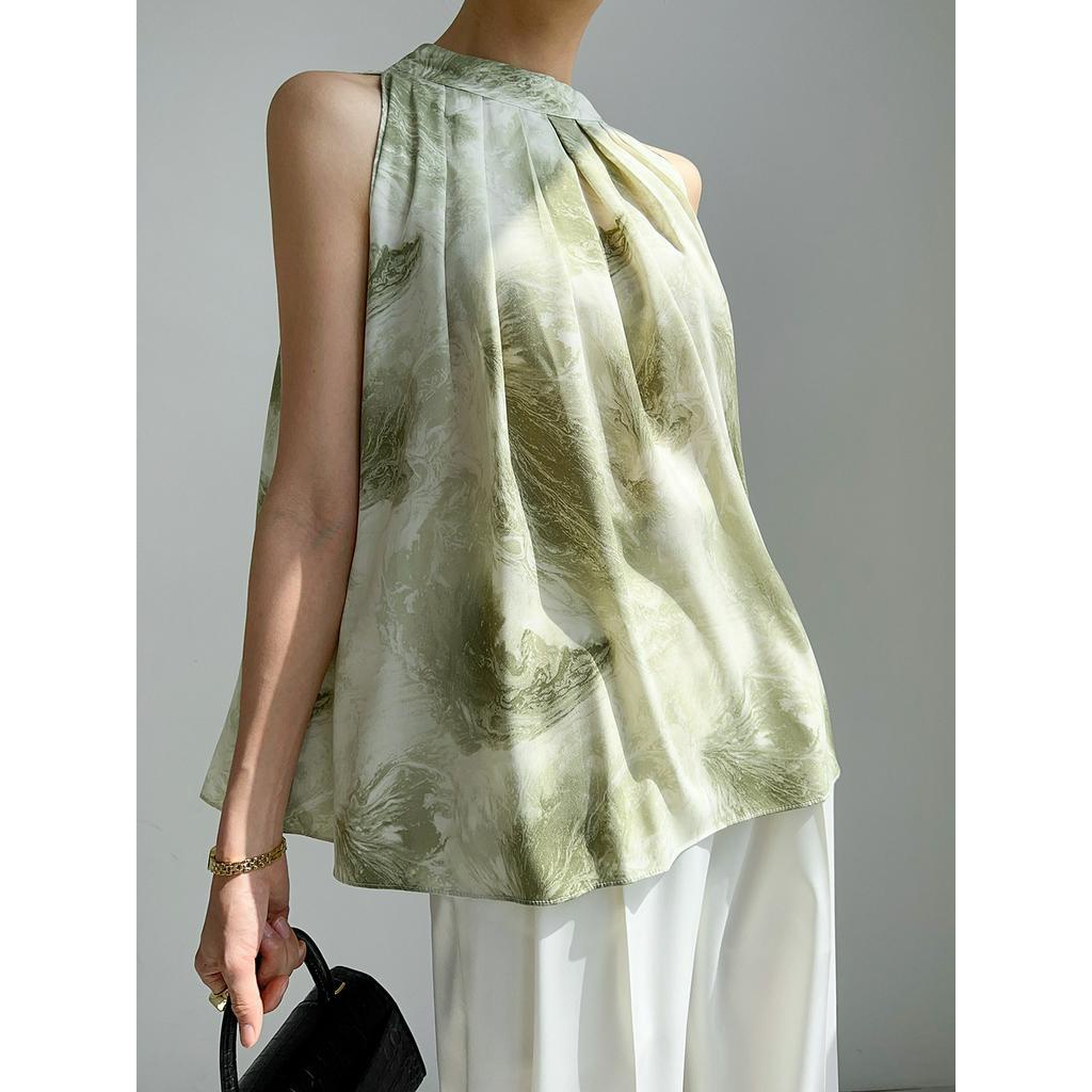 Áo Hai Dây Xếp Ly Thời Trang Mùa Hè Hàn Quốc 63963