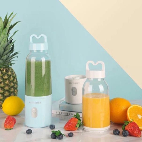 Máy Xay Sinh Tố, Máy Xay Hoa Quả Mini Cầm Tay Meet Juice 500ml Cao Cấp