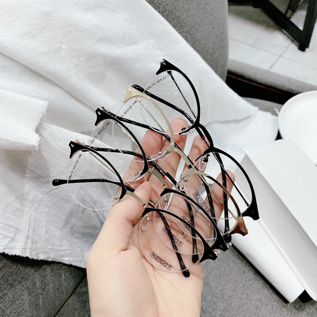 Mắt Kính Gọng Cận Form Tròn Lyly G90-73 597 Phong Cách Trẻ Trung Sang Chảnh - Hazo