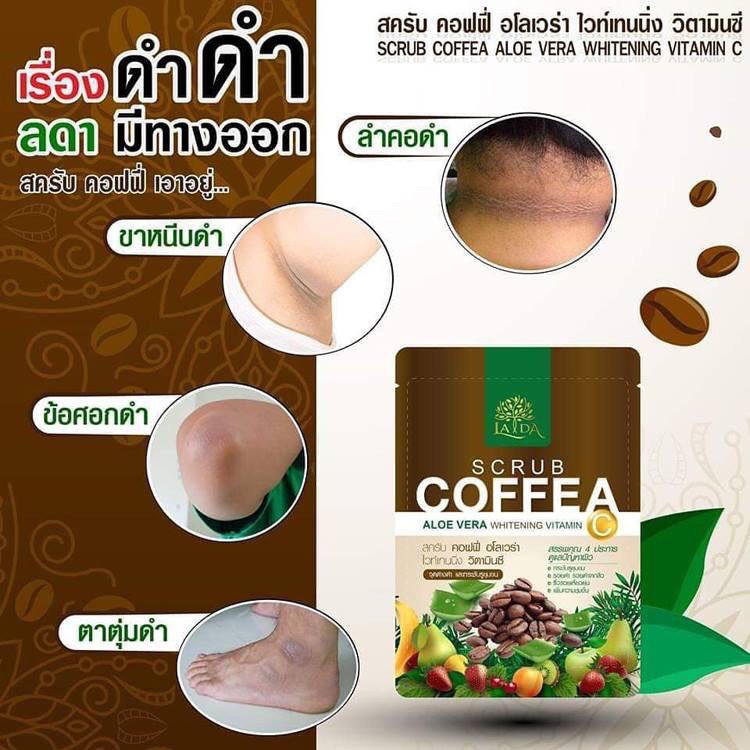 Muối tẩy tế bào chết Lada Whitening coffea thái lan