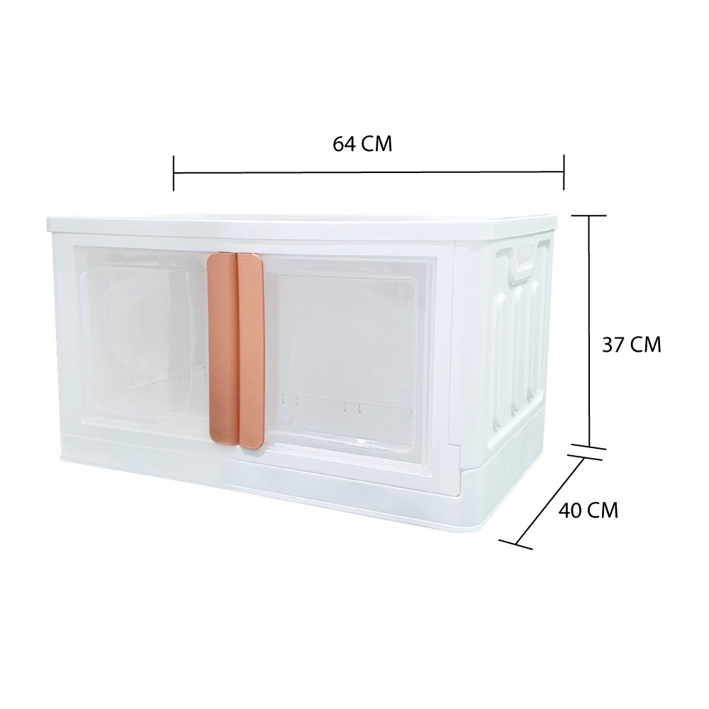 HomeBase STACKO Thùng đựng đồ bằng nhựa CHEER W64xD40xH37cm màu cam
