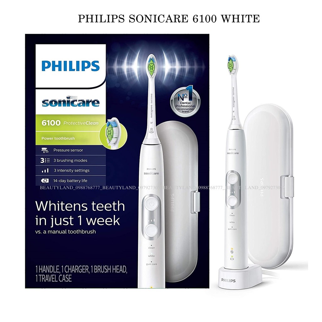 Bàn chải điện Philips Sonicare ProtectiveClean 1100 , 4100 , 5100 , 6100 , 7300 ( hàng mỹ )