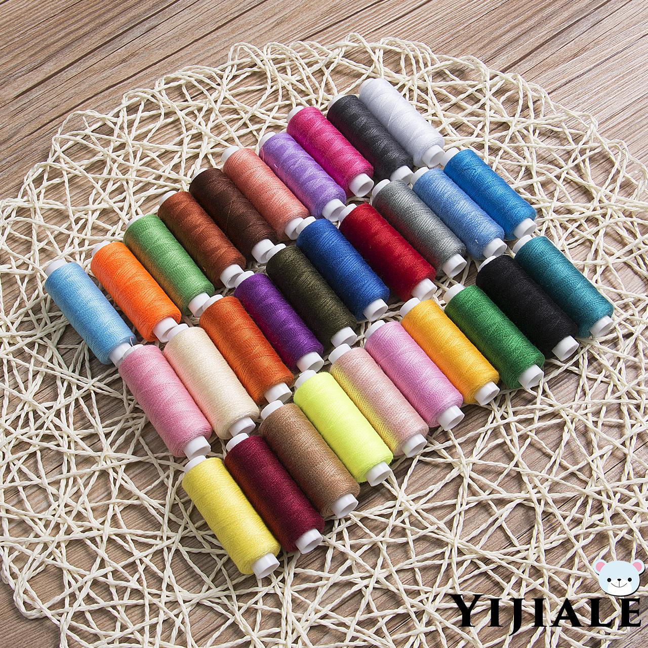 30 Cuộn Chỉ Polyester Nhiều Màu Sắc 250 Yards Dùng Cho Máy May