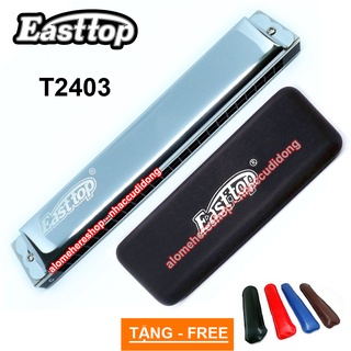 Kèn Harmonica Tremolo Easttop T2403 key C Bạc Oringin
