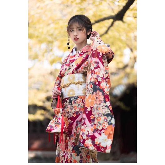 (Có sẵn) Trang Phục Kimono Truyền Thống Nhật Bản Yukata Nữ Nhật Bản