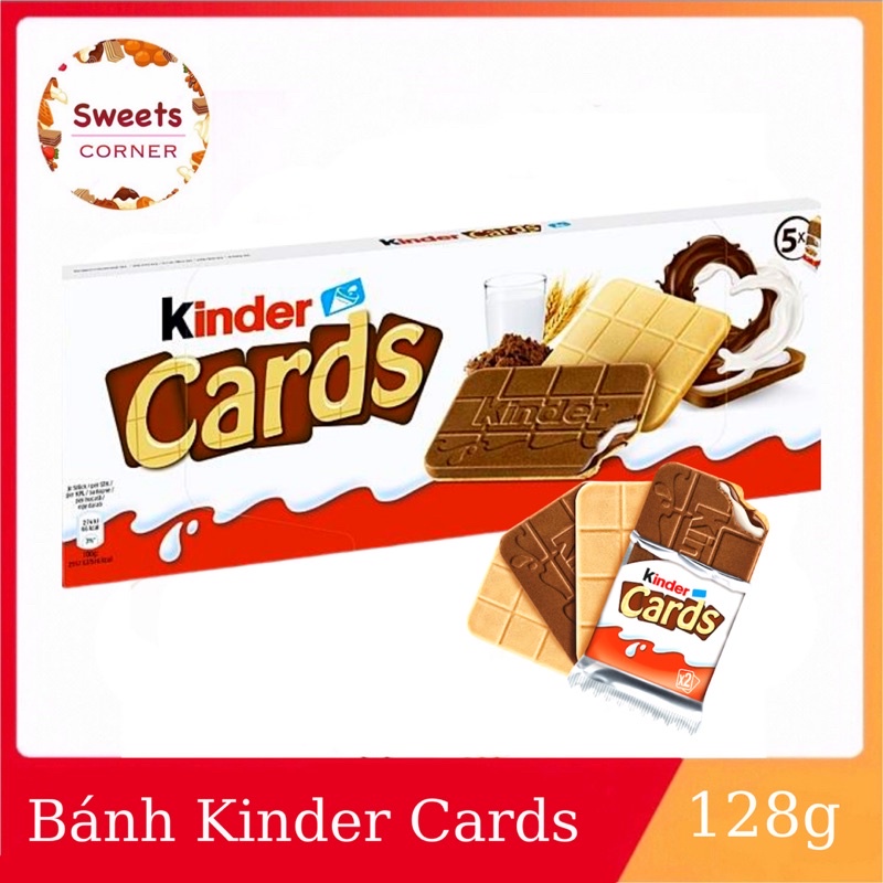 Bánh Chocolate Kinder Cards 5 thanh 128g