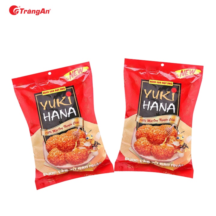 Bánh gạo chiên Yukihana 100g, giòn thơm vị mật ong, thương hiệu Tràng An (combo 2 gói)