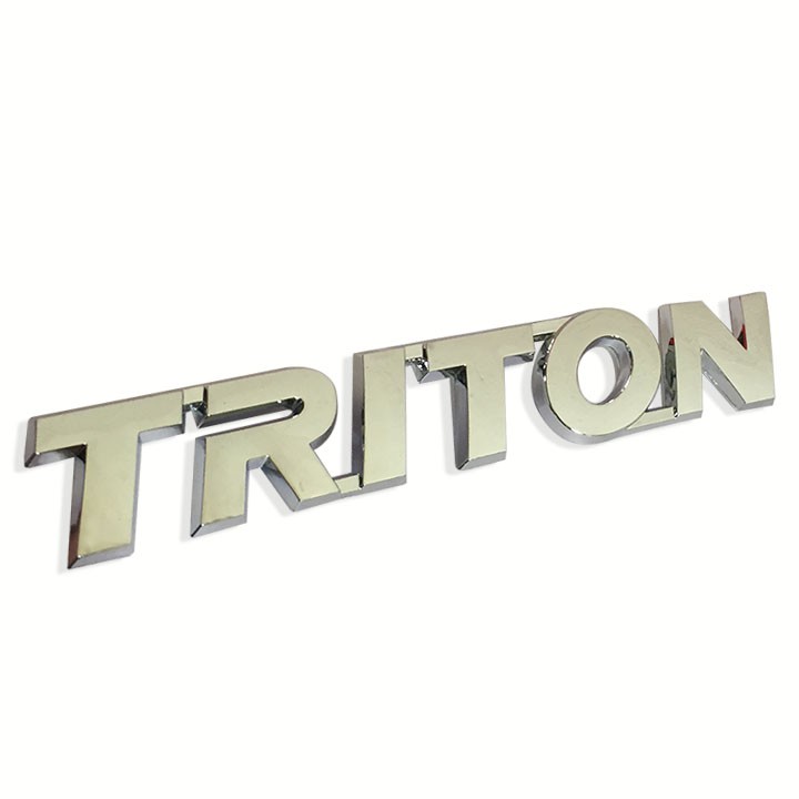 Tem Logo Chữ Nổi Triton Dán Trang Trí Đuôi Xe Mitsubishi Triton