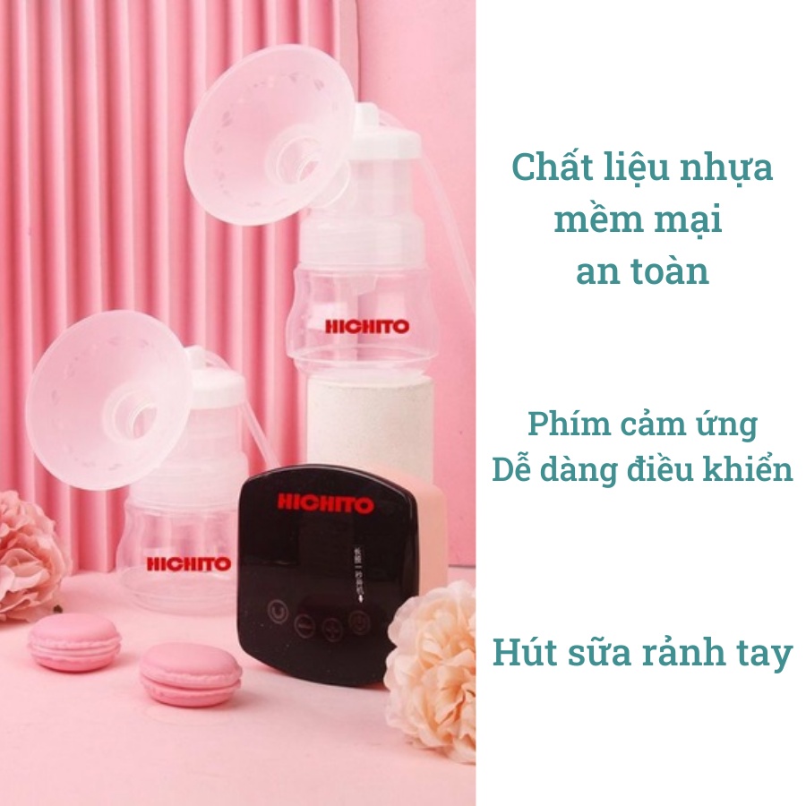 Máy hút sữa Hichito JY-916D, Máy hút sữa đôi thương hiệu Nhật Bản hút khỏe, êm ái, không gây đau