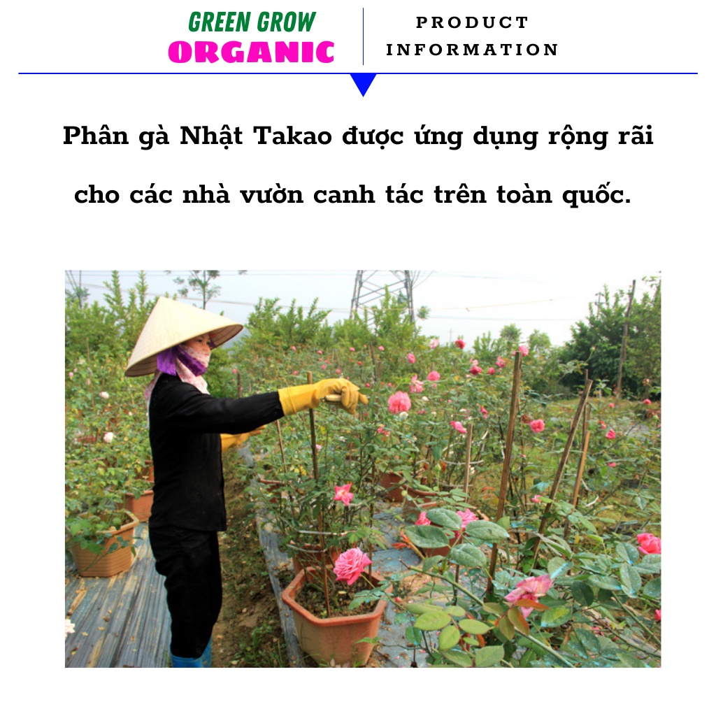 Phân gà hữu cơ viên nén Nhật Bản bổ sung humic phân bón hữu cơ dynamic ủ hoai hàm lượng vi sinh cao MS113 GREEN GROW