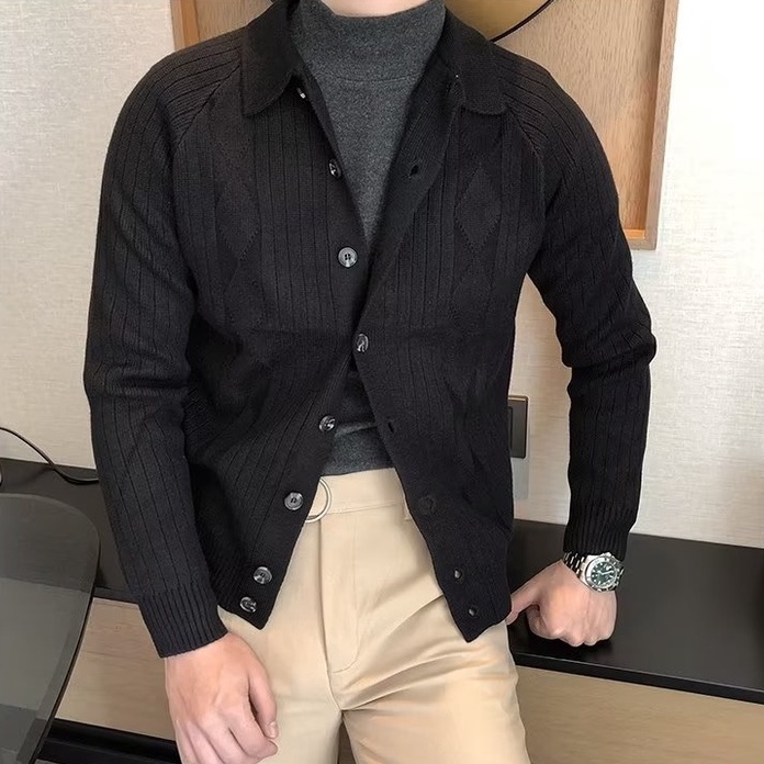 Áo Khoác Len Tay Dài Màu Sắc Nhẹ Nhàng Phong Cách Retro Hàn Quốc