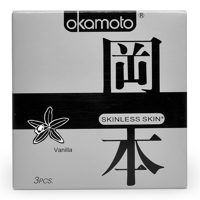 Bao Cao su Okamoto Skinless Skin Vanilla Hộp 3 Cái