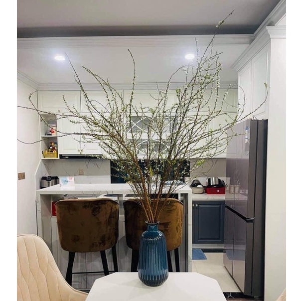 Lọ Hoa Bình Hoa Cao 34cm Dáng Lá Dừa Men Hỏa Biến Gốm Sứ Bát Tràng Cắm Đào Lựu Đẹp - Lynke Store