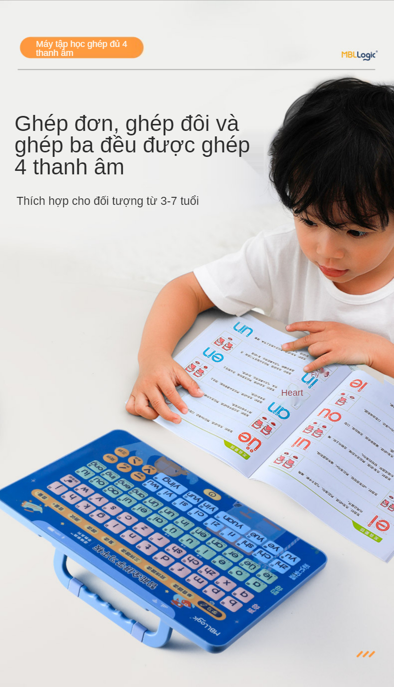Máy học phiên âm tiếng trung cho trẻ em phù hợp cho trẻ trên 3 tuổi và người học chương trình sơ cấp