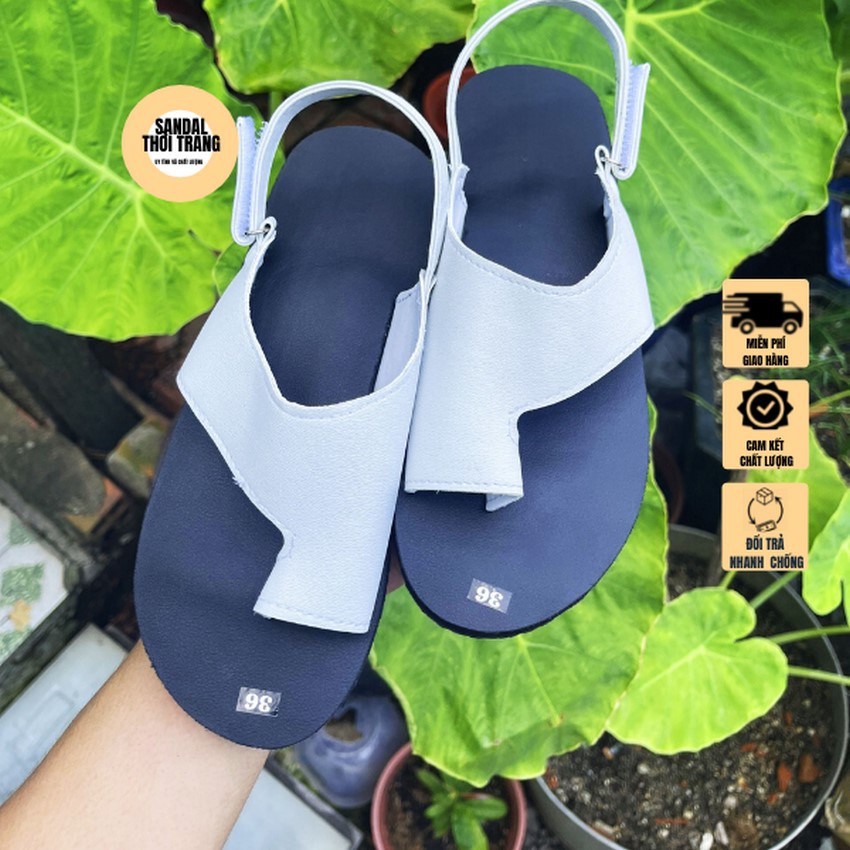 Dép quai hậu nữ nam. SANDALTHOITRANG Sandal nữ đi học xỏ ngón full size 30-44