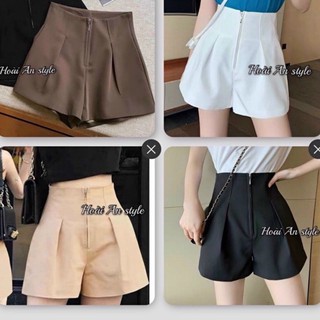 [ HÀNH CHẤT LƯỢNG] Quần đùi nữ, quần short cạp cao tôn dáng khoá trước trẻ trung năng động