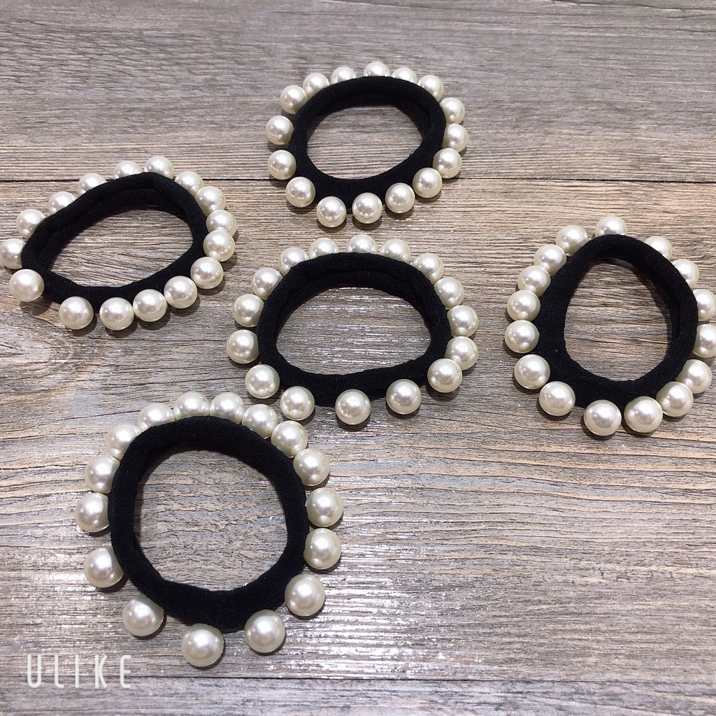 DÂY BUỘC TÓC ⚡️FREESHIP⚡️ Dây Buộc Tóc Đính Hạt Siêu Hot Cho Bạn Gái