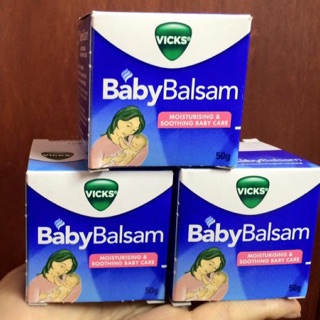 Dầu thoa ấm ngực, giảm ho và sổ mũi cho bé Vicks Baby Balsam