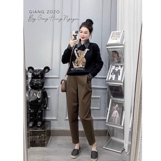 Quần dạ baggy tăm 2 li
