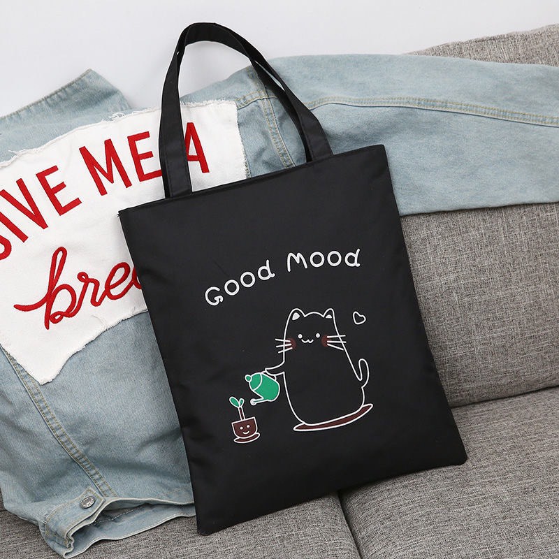 Túi Tote vải canvas hot trend Mèo tưới cây