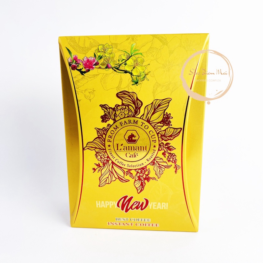 L'amant Cafe L ÉLÉGANT Coconut Cappuccino - Cà phê hòa tan vị Dừa phiên bản HAPPY NEW YEAR (Free Ship)