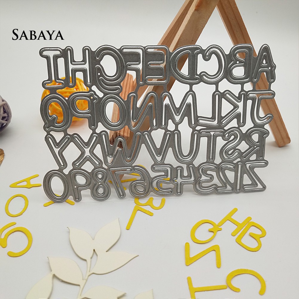 Khuôn Cắt Giấy Làm Từ Kim Loại Hình Chữ Cái Trang Trí Scrapbook