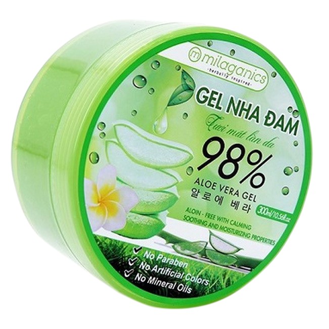 Gel Nha Đam Tươi Mát Làn Da Milaganics 300ml