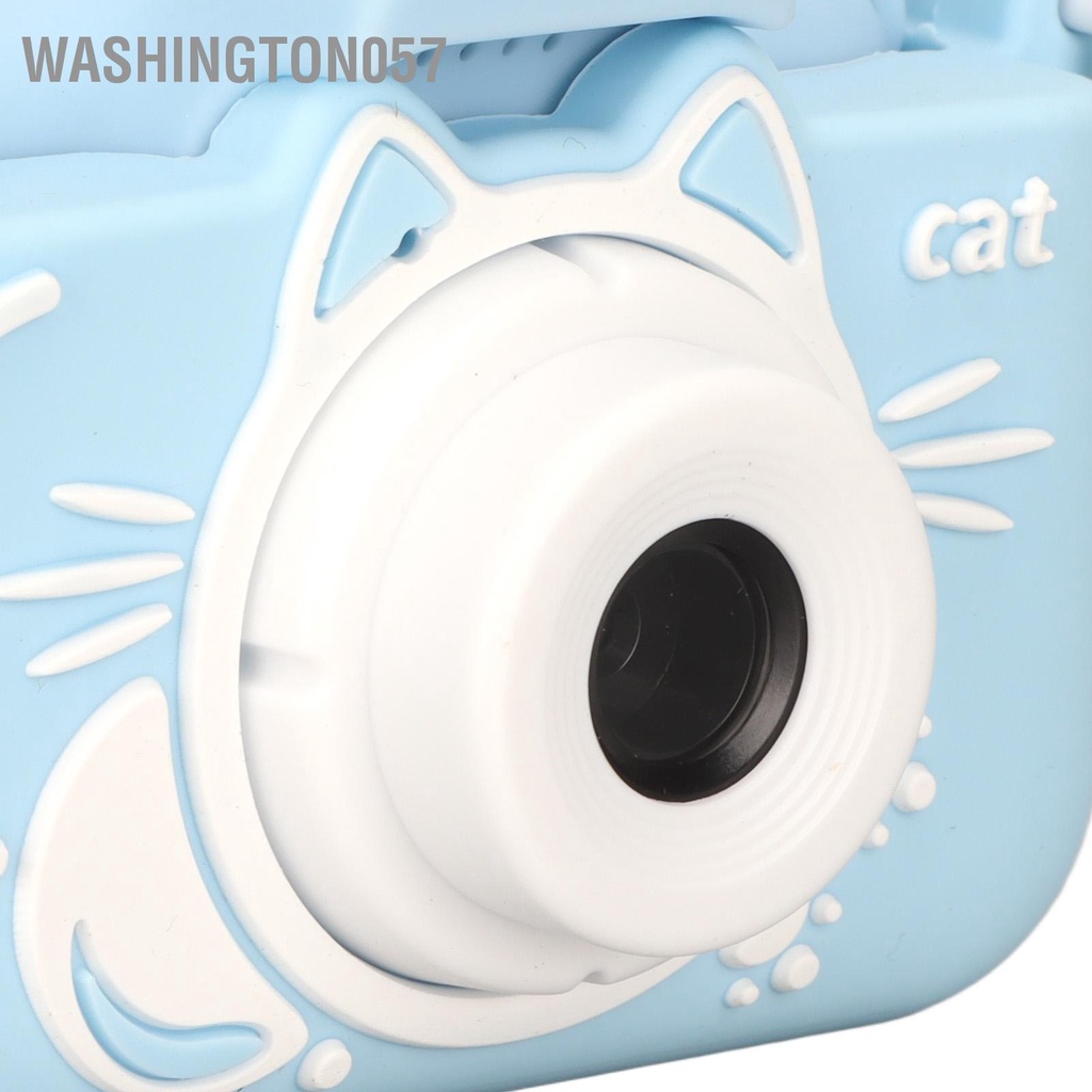 Washington057 Máy ảnh kỹ thuật số trẻ em 2.0in Nhỏ gọn dễ thương Quay video Trò chơi MP3 Giáo dục đa chức năng