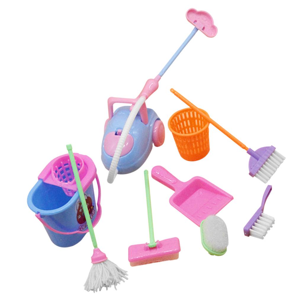 Set 9 Dụng Cụ Vệ Sinh Nhà Búp Bê Chất Lượng Cao