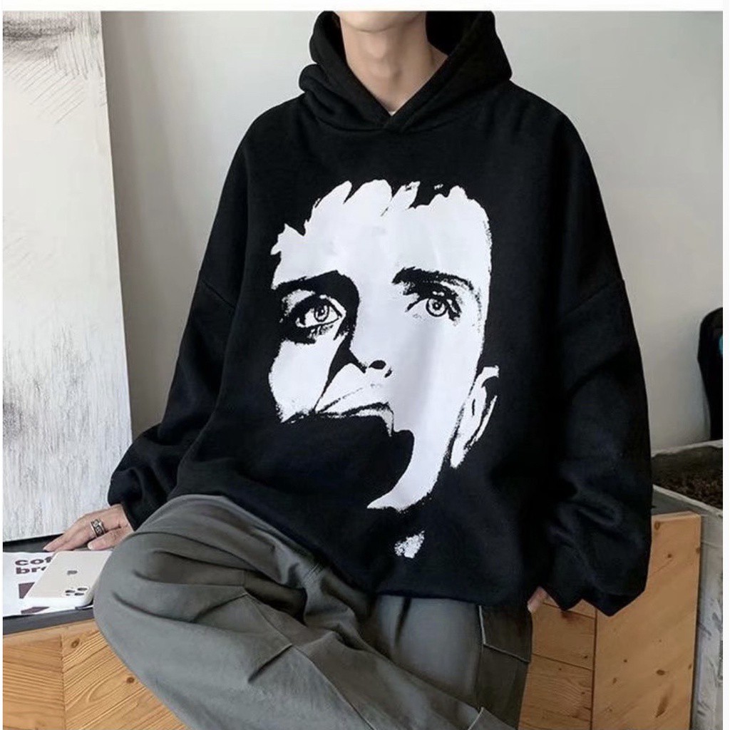 Áo hoodie - TINOWEAR áo nỉ in hoạt tiết mặt người ngầu chất form thụng phong cách Ulzzang Thời trang unisex Tino | BigBuy360 - bigbuy360.vn