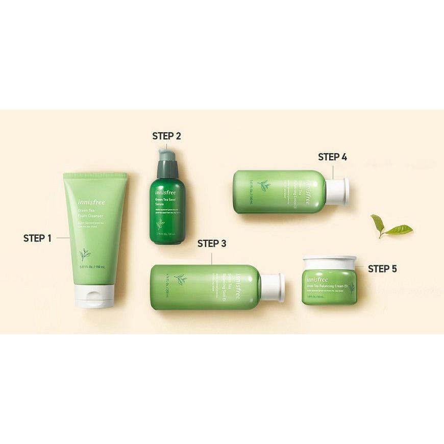 [Bộ Set 6 Món] Dưỡng Da Innisfree Trà Xanh Balancing EX 2020 Hàn Quốc