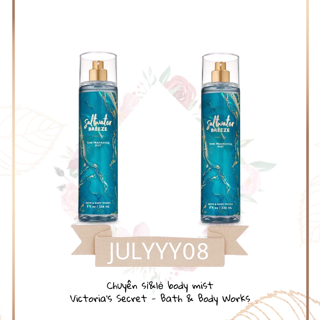 Xịt Thơm SALTWATER BREEZE Mist 30ml/50ml/100ml/ Fullsize +jɥȽÿ08+