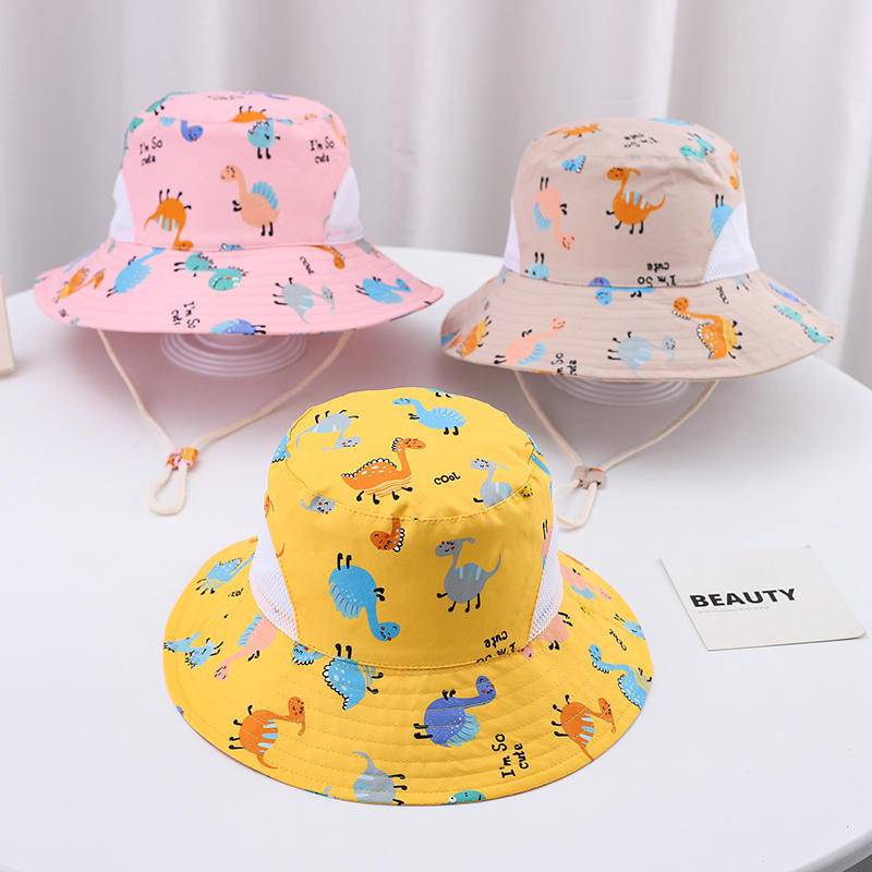 Nón Tai Bèo Chống Nắng Họa Tiết Khủng Long Hoạt Hình Dễ Thương Cho Các Bé
